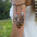 Women's arm bracelet feather - bicep chain