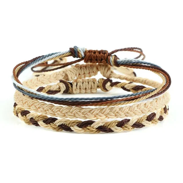 Braided Tibetan Lucky Bracelet 9 Beige