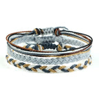Braided Tibetan Lucky Bracelet 9 Grey