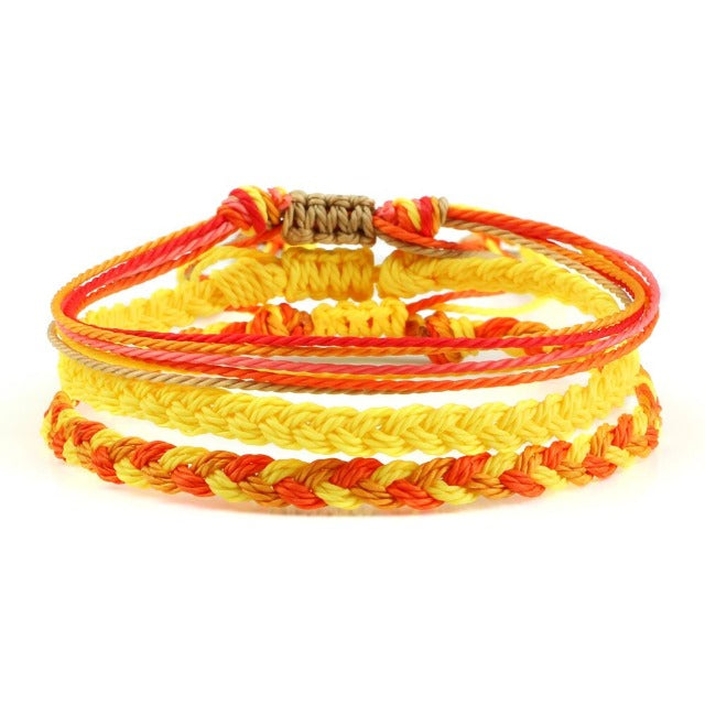 Braided Tibetan Lucky Bracelet 9 Yellow