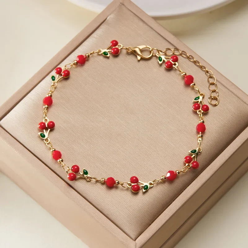 Cherry Blossom Anklet Bracelet