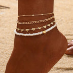 Anklet with Heart Beads