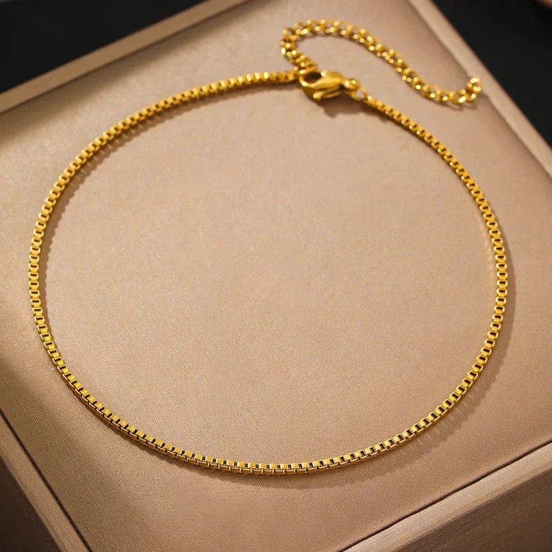 Thin Gold Anklet