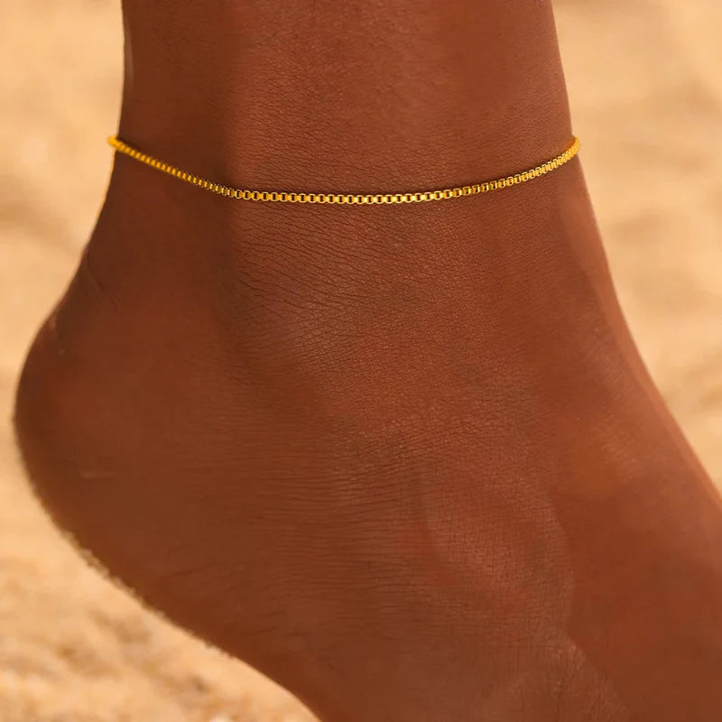 Thin Gold Anklet