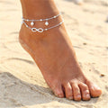 Infinity Ankle Bracelet for Women silver