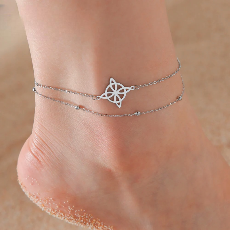 Silver Witch Knot Anklet