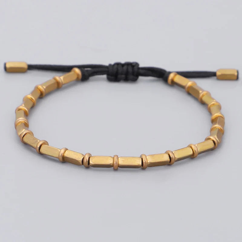 Vintage Tibetan Buddhist Black Curb Bracelet