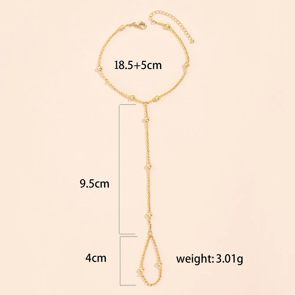 Women's Hand Jewelry Bracelet Chain for Finger & Hand