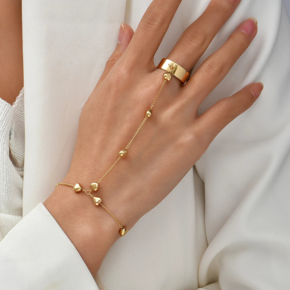 Women's Hand Jewelry Bracelet Chain for Finger & Hand