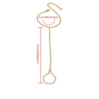Rhinestone Hand Bracelet Women's Jewelry Hand & Finger Chain gold