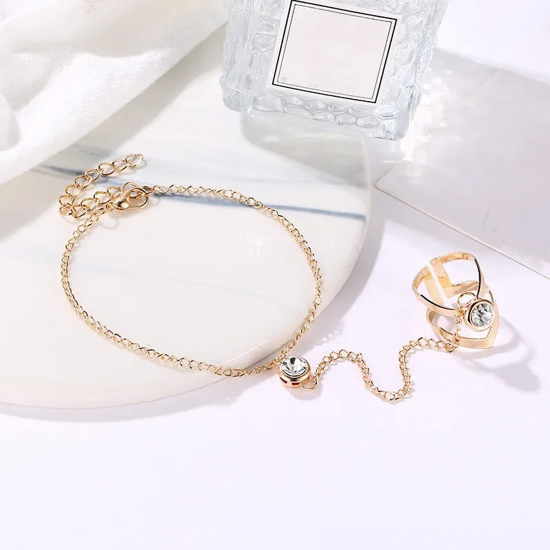 Hand Bracelet Zircon - Women's Jewelry Hand & Finger Chain