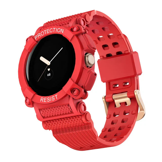 Durable Protective Strap for Google Pixel Watch 1 & 2 Smartwatch red