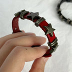 Vintage Style Bracelet with Red Stars