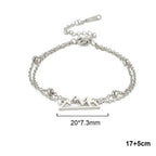 Double Bracelet with Mountain Pendant