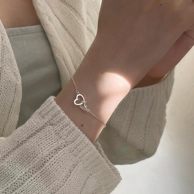 Double Heart Good Luck Bracelet