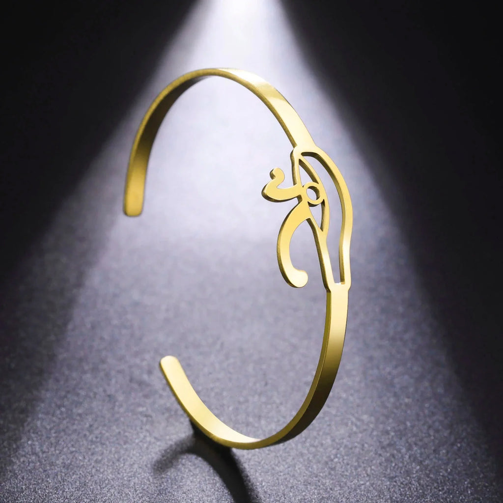 Ancient Egypt Bracelet With Horus Eye gold