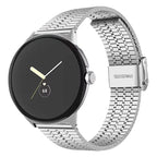 Hard-Lightly Tempered Steel Mesh Smartwatch Bracelet Google Pixel Watch 1 & 2 silver