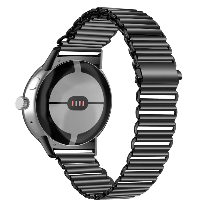 Tempered Steel Bracelet for Google Pixel Watch 1 & 2 Smartwatch black