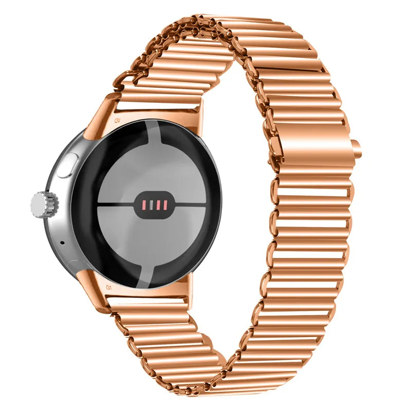 Tempered Steel Bracelet for Google Pixel Watch 1 & 2 Smartwatch rose gold