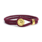 Burgundy Nautical Compass Rose Rope Bracelet