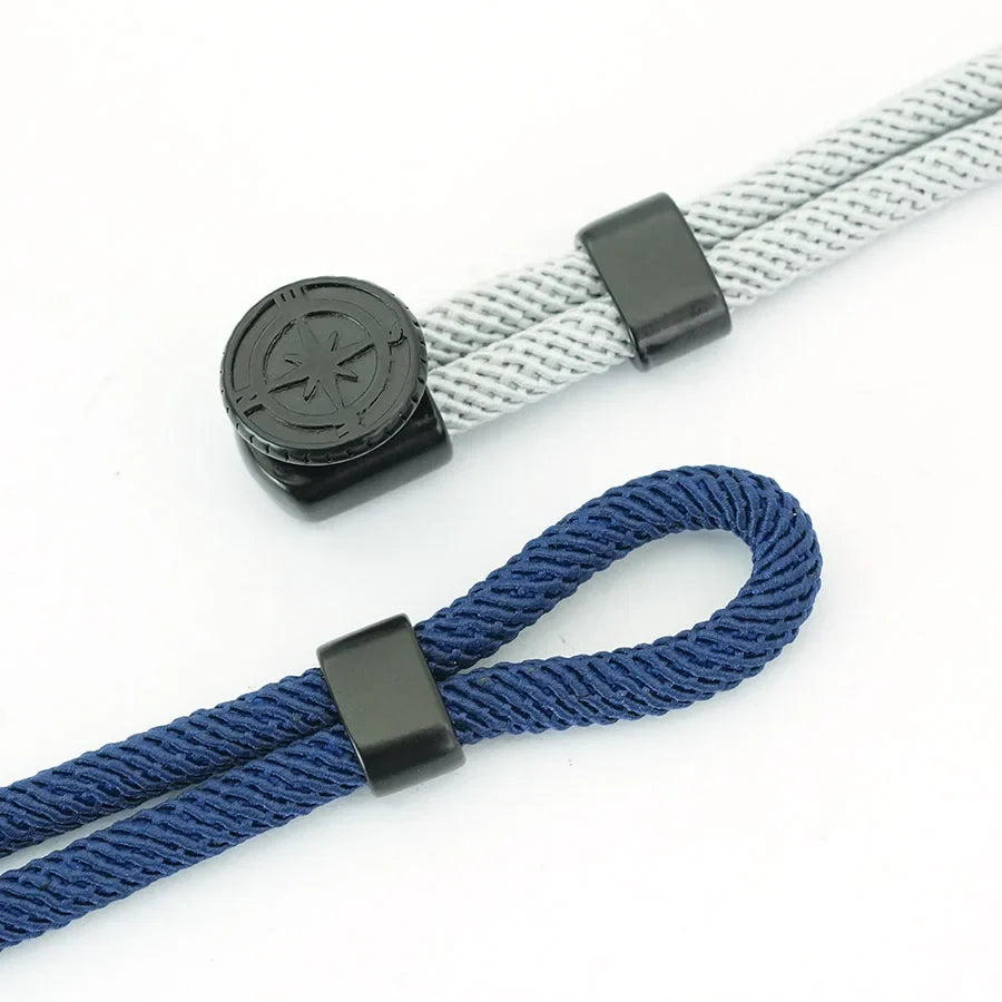 Rope Bracelet with Black Compass Rose of the Winds