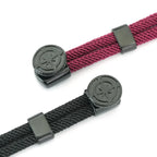 Rope Bracelet with Black Compass Rose of the Winds 
