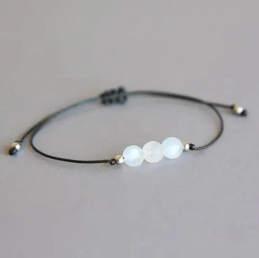 Moonstone Crystal and Rope Bracelet
