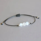 Moonstone Crystal and Rope Bracelet