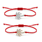 Palm Tree Rhinestone Rope Bracelet