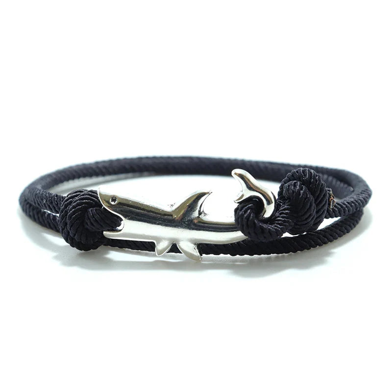 Black Shark Rope Bracelet