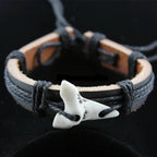Shark Tooth Leather Bracelet