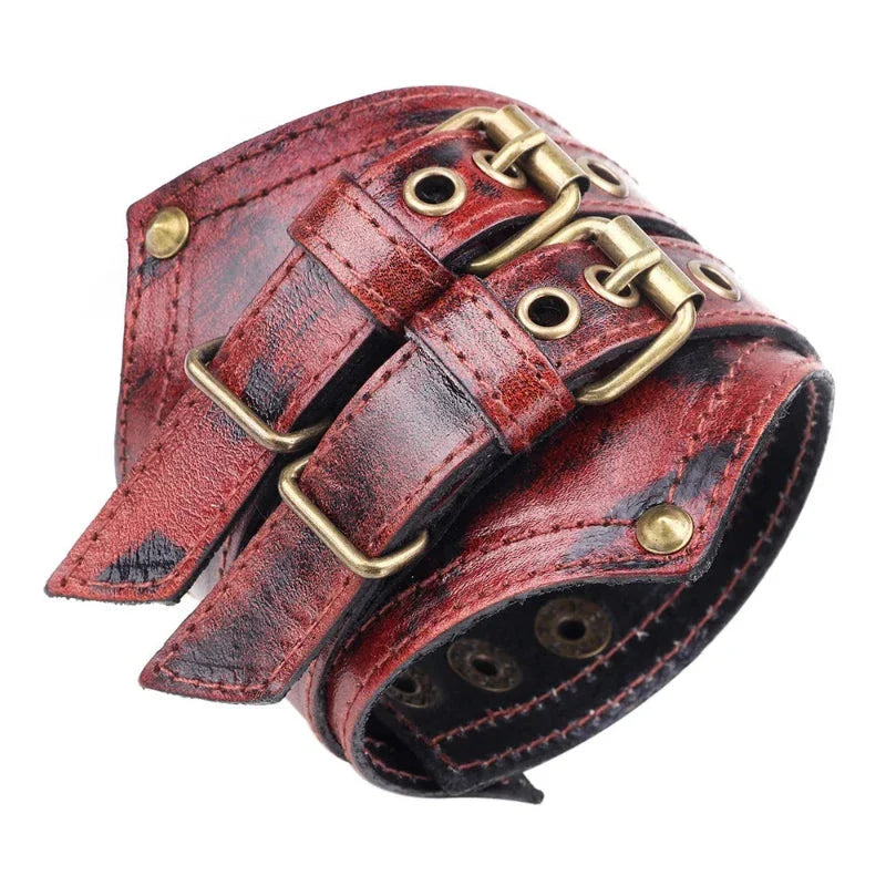 Red Celtic Runes Viking Bracelet