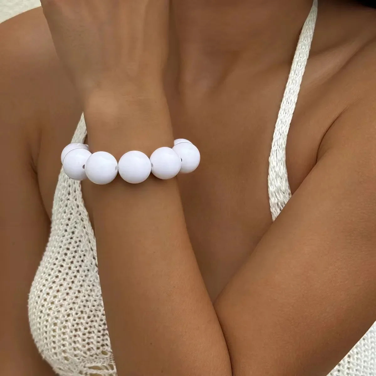 Women’s Color Beaded Bracelet white