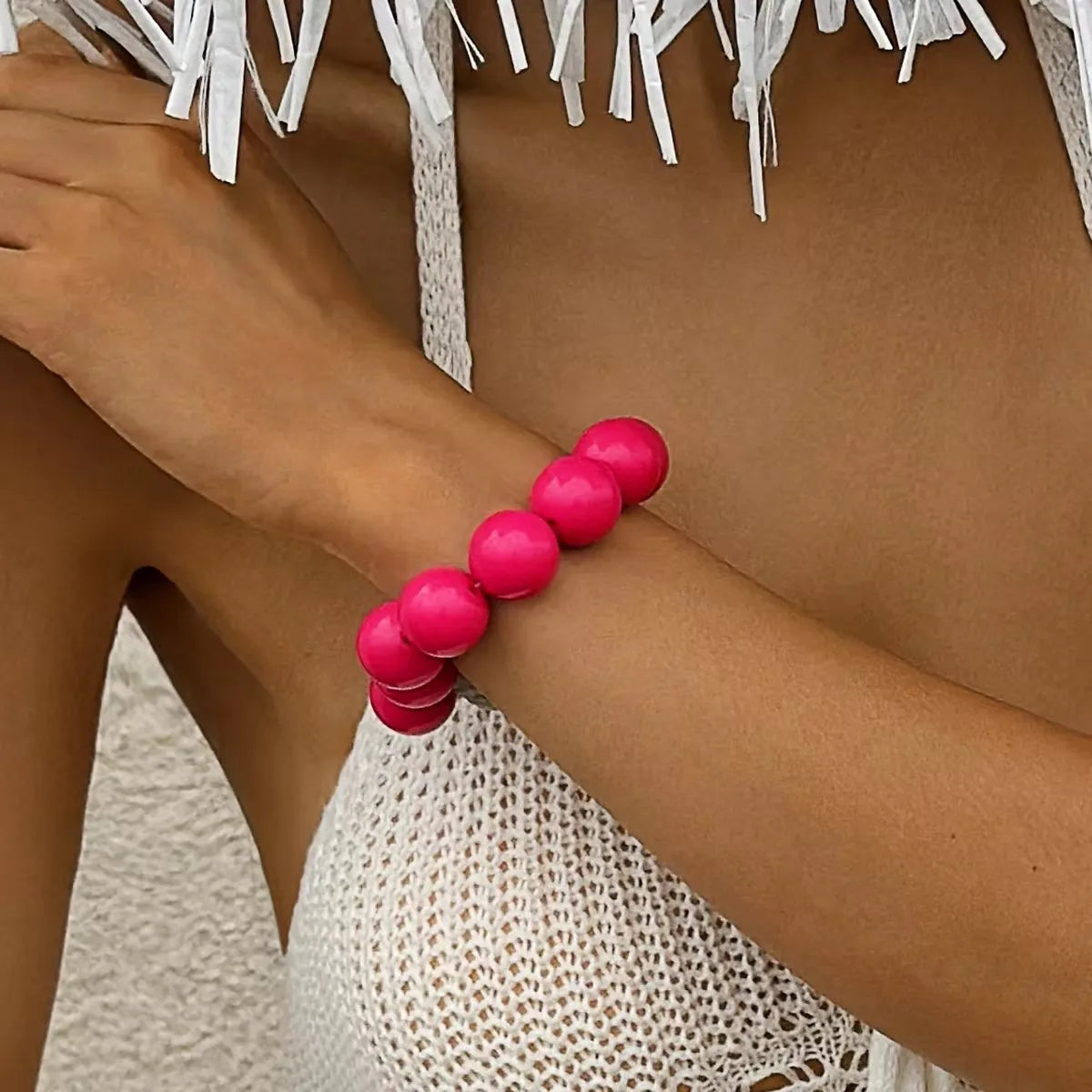 Women’s Color Beaded Bracelet pink
