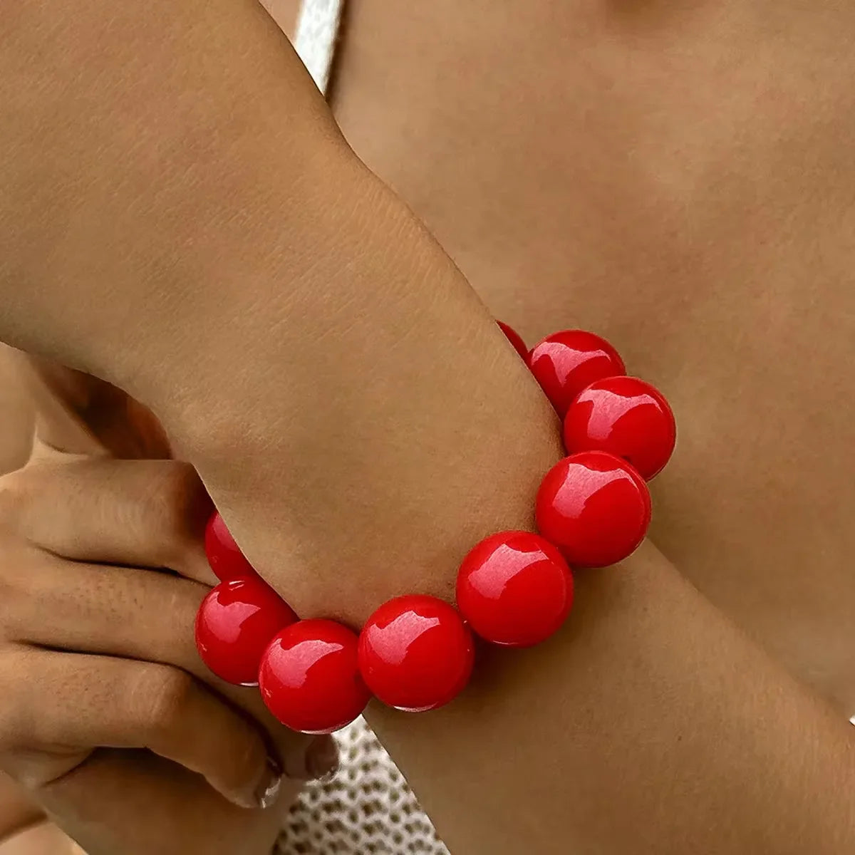 Women’s Color Beaded Bracelet red