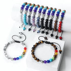 Natural Stone and Elephant 7 Chakras Bracelet