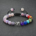 Natural Stone and Elephant 7 Chakras Bracelet 12