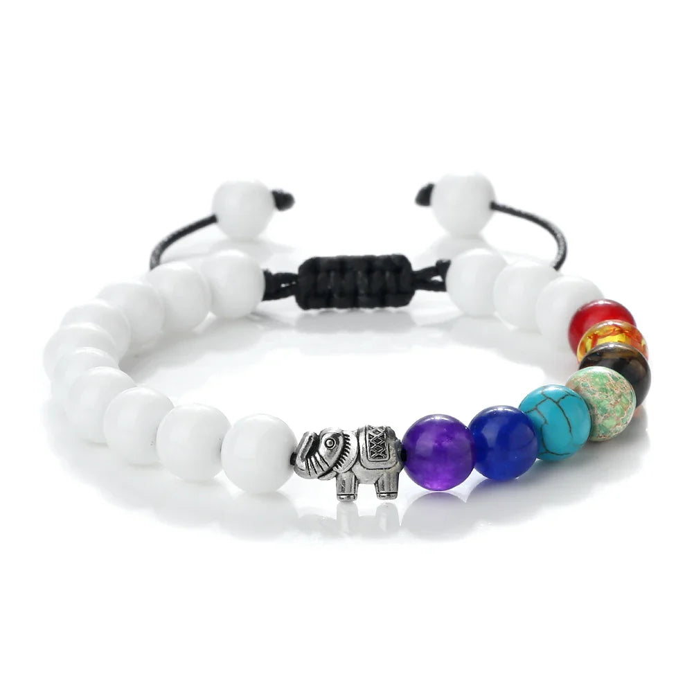 Natural Stone and Elephant 7 Chakras Bracelet 4