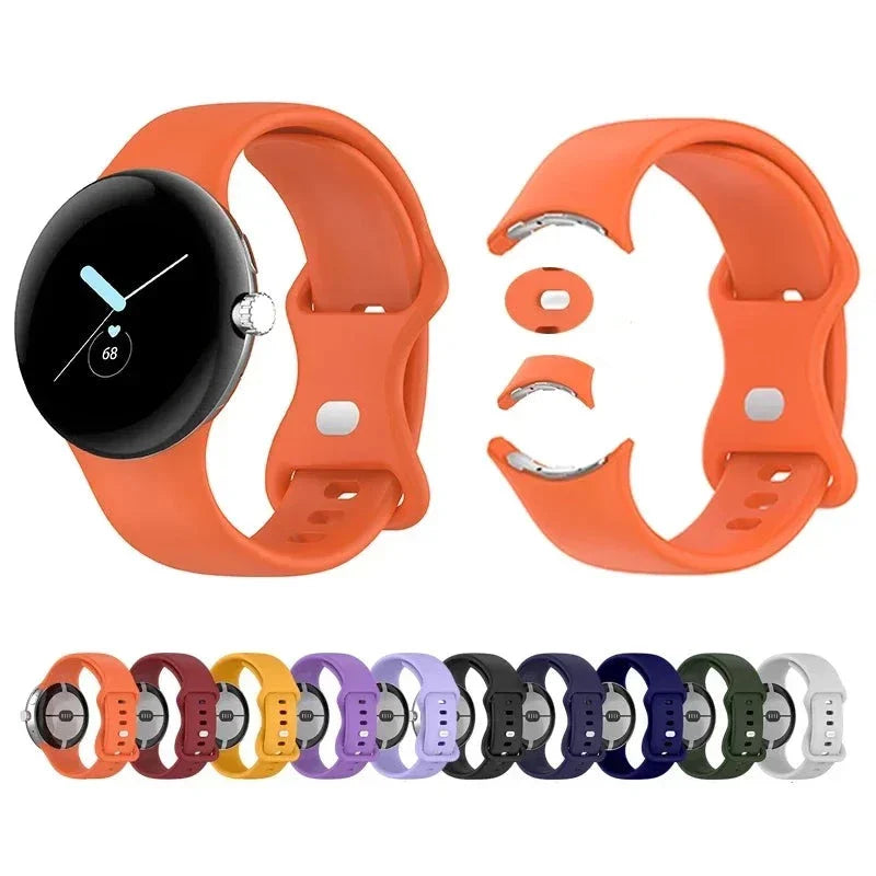 Silicone Smartwatch Strap Google Pixel Watch 1 & 2