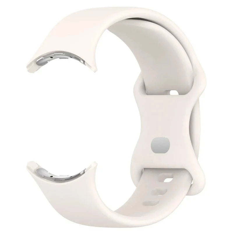 Silicone Smartwatch Strap Google Pixel Watch 1 & 2 white
