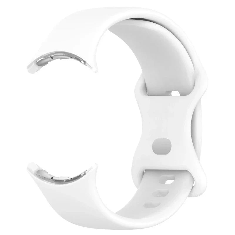 Silicone Smartwatch Strap Google Pixel Watch 1 & 2 white