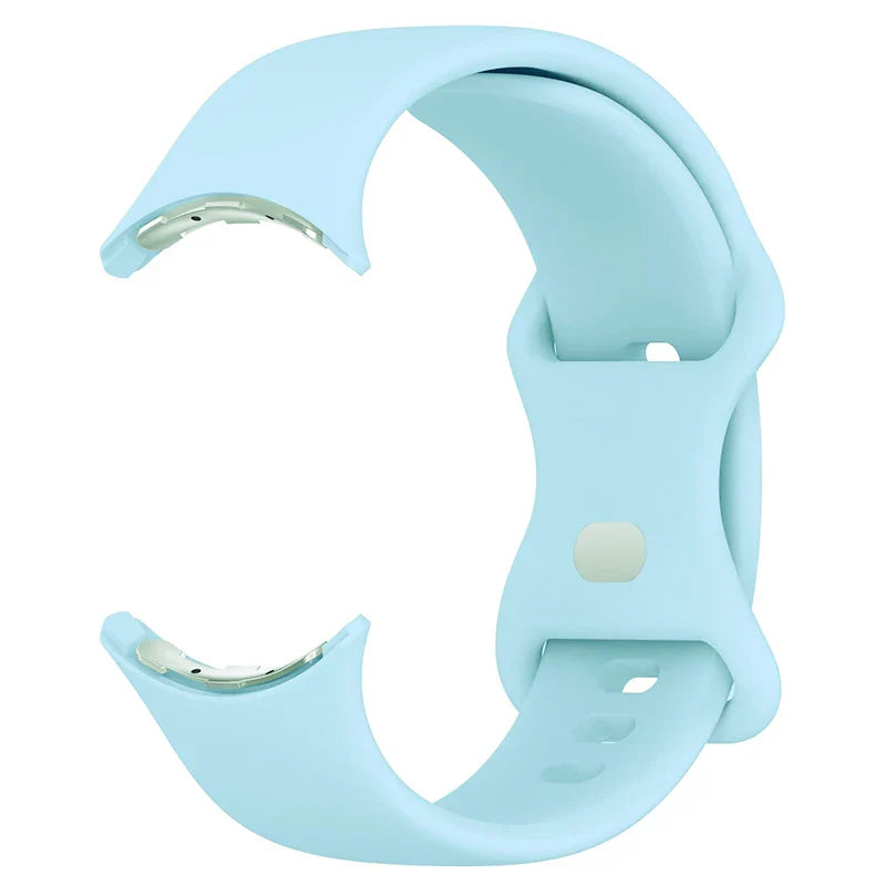 Silicone Smartwatch Strap Google Pixel Watch 1 & 2 sky blue
