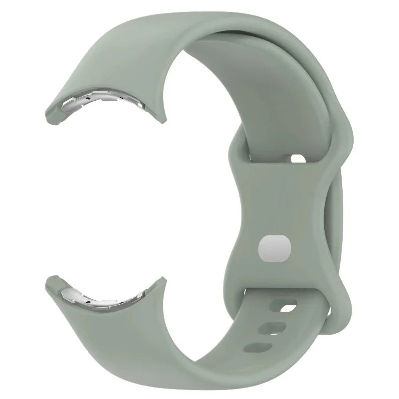 Silicone Smartwatch Strap Google Pixel Watch 1 & 2 grey green
