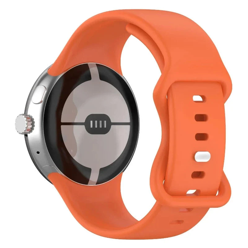 Silicone Smartwatch Strap Google Pixel Watch 1 & 2 orange