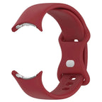 Silicone Smartwatch Strap Google Pixel Watch 1 & 2 burgundy