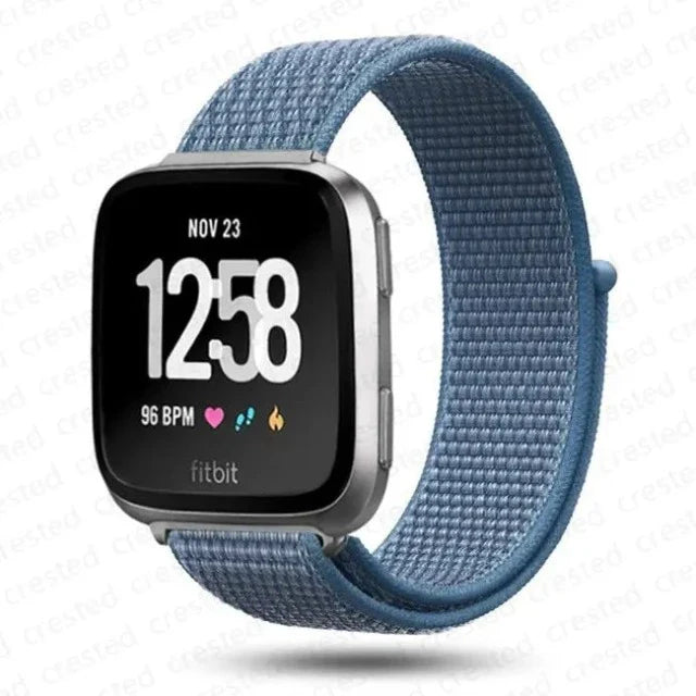 Fabric Watch Band for Fitbit Versa 3 Versa 4 Sense 2 blue