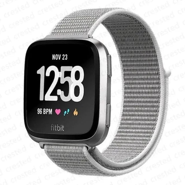 Fabric Watch Band for Fitbit Versa 3 Versa 4 Sense 2 gray