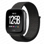 Fabric Watch Band for Fitbit Versa 3 Versa 4 Sense 2 black