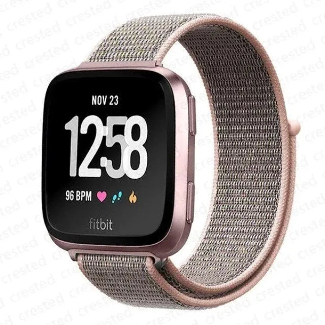 Fabric Watch Band for Fitbit Versa 3 Versa 4 Sense 2 pink