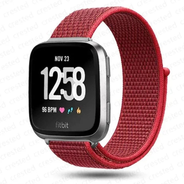 Fabric Watch Band for Fitbit Versa 3 Versa 4 Sense 2 red